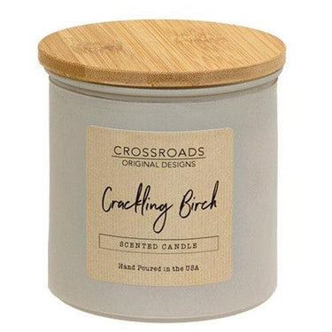 Crackling Birch 14oz Jar Candle w/Wood Lid - The Fox Decor